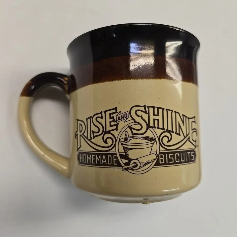 Vintage 1986 Hardees Rise And Shine Homemade Biscuits Coffee Cup Mug